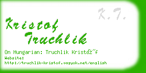 kristof truchlik business card